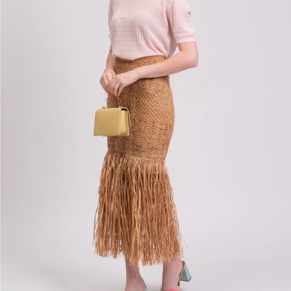$400 Made by a Woman Crochet Raffia Skirt